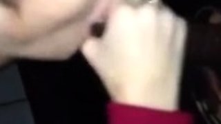 White wife blows BBC at the gloryhole