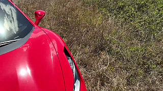 Real Gas Station Pick up Fine Ass Luna Luxe Gets Fucked on Teddy Tarantino's Ferrari