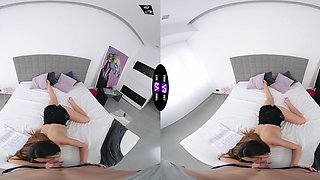 Sakura Hell rides a big cock in a steamy virtual reality scene