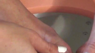 Toilet Trash for Pedicures and Spit - Madame Carla Degrades Her Old Slave as A Pedicure Slave and Spitton