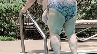 Summer Has Arrived! Time for the First Visit to the Pool Sexy Big Nurse Vicki Style!