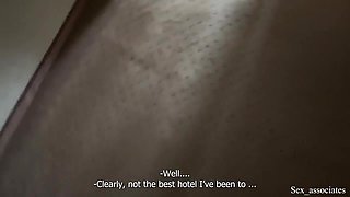 Peek And Hide In The Closet When You Share A Hotel Room With Your Stepmom Who Is Getting Ready For Her First Anal