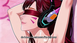 60 Frames, 1080p, D.va the Second Episode, the Innocent and Adorable Dva, Along with a Perfect Artful Oral Sex Scene. Blowjob,