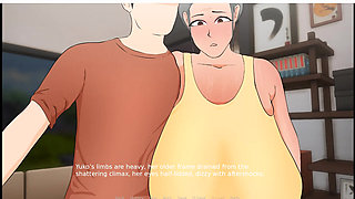 Plowed - gameplay - roleplay - granny big ass and hairy cunt shown before going bed