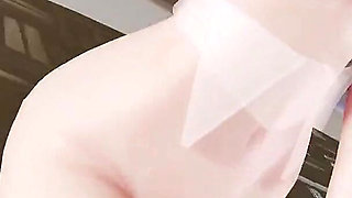 No.9 Sheer White Dress Glasses Seduction