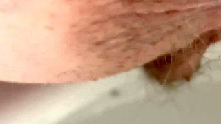 Had to pee really bad! Then pee again in tub on my feet