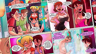 Spying behind the door - The Naughty Home Tittle 8