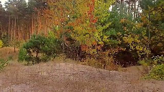Kinky amateur fist fucked outdoors in a public par