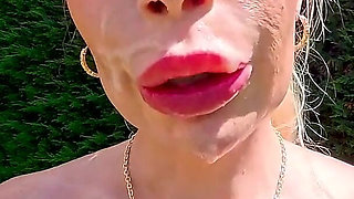 Dutch Blonde Bimbo Outdoor Cumdump Bukkake