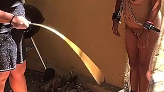 Dominatrix Mistress April - Garden torment for Rose