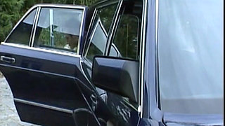 Wild Car Threesome Blondes Ride Hard Cock