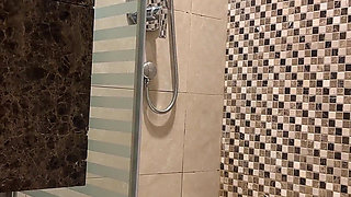 Fun in the Hotel Shower