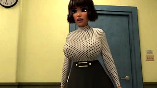 Sexy futa teacher gets monster cock anal