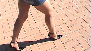 Microskirt, Pantyhose and High Heels