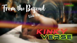 Real couple making love in front of the sacred altar during Halloween - Kinkyverse