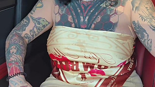 StepMom Catches StepSon Touching Himself in the Car with Her.