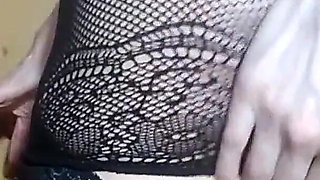 Handjob Hairy Pussy in Fishnet Stockings - Ginnagg