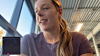 Nadia Foxx Orgasms Wildly on Gym Stairmaster After Drive-Thru