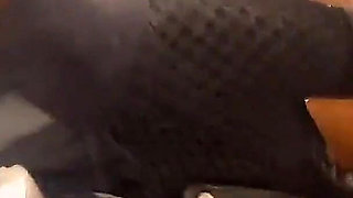 Submissive Anal Slut in Red Fishnet Chained Down and Punished with Anal Fingering