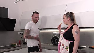 BBW Lea Love's huge boobs and blonde locks star in this HD flick