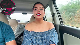 Indian Beautiful Stepsister Taken Outdoors and Fucked Hard When She Was Alone in the Car