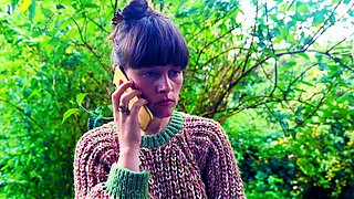 Amateur young brunette enjoys dildo on solo masturbation