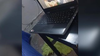 18 year old girl with perfect tits sucks my fingers. Real homemade video