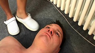 Femdom cfnm milfs punish a creepy dude