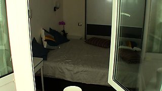 Pretty teen strips for webcam