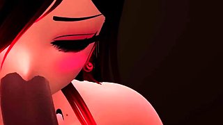 BUSTY GOTH MILF gets a fat CREAMY surprise~