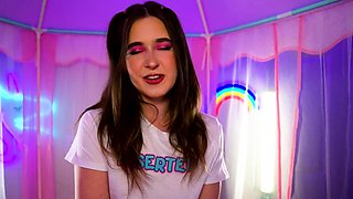 Brunette Teen POV: Alana Rose Takes It All In Close-Up