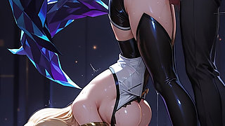 KDA ahri hentai animation