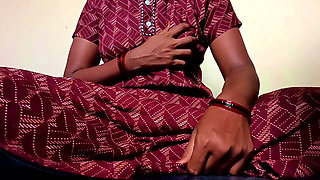 Ammu squeezes her breasts while wearing her nightie, turning up the heat 135