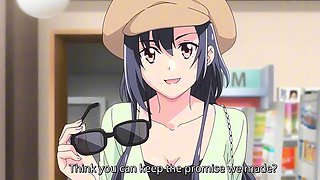 Cheating anime roommate rides hard before BF comes home