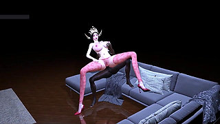 Goddess of the Fantasy Glow Realm - 3D Animation Hentai