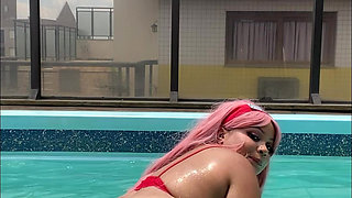 BBW Sakura Haruno at the Pool