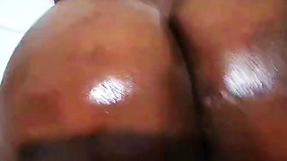 Thick Ebony Booty for White Cock