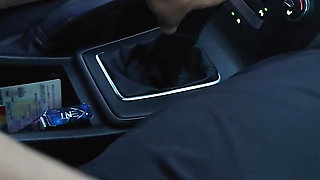 Handjob Risky Car Play - Real Couple
