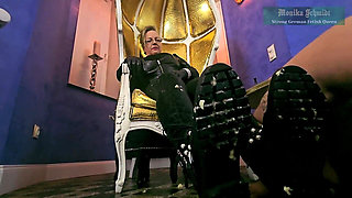 Monika Schmidt Food Crushing Spitting Boot Worship Verbal Humiliation