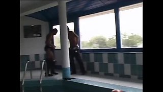 Retro homemade movie - 2 guys butt fuck skinny small tits amateur in classic vintage scene