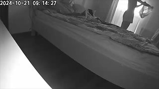 A camera and filmed the cheating of her husband and housekeeper. Real video