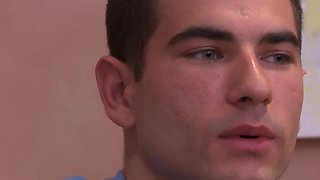 Pretty blonde trans girl plowed by a tattooed stud