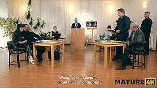 Watch as mature Elle with huge natural tits gets fucked by her gardener in doggy-style and ends up in court