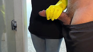 The hotel maid catches me and decides to help instead