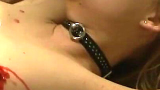 Humiliating stretching and candle dripping