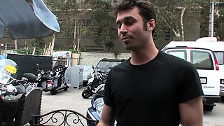 Mexicana blowjob with her big boobs