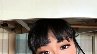 Japanese teen uses toys to pleasure pussy