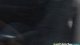 Sexy wild public lady fucked in POV by big white dick