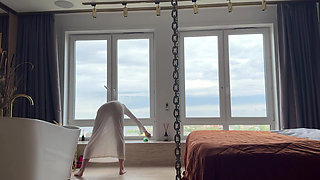sexy cleaning lady - clean home - perfect transparent dress