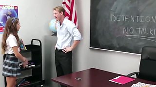 Petite Coed Screwed To Orgasm By Teacher